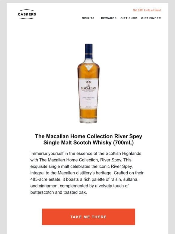 LIMITED SUPPLY: The Macallan Home Collection River Spey Single Malt Scotch Whisky