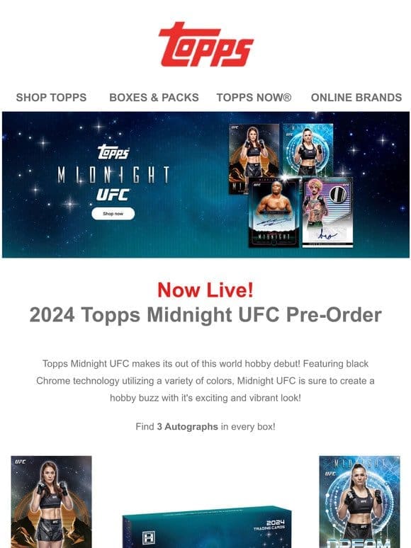 LIVE | 2024 Topps Midnight UFC Pre-Order!