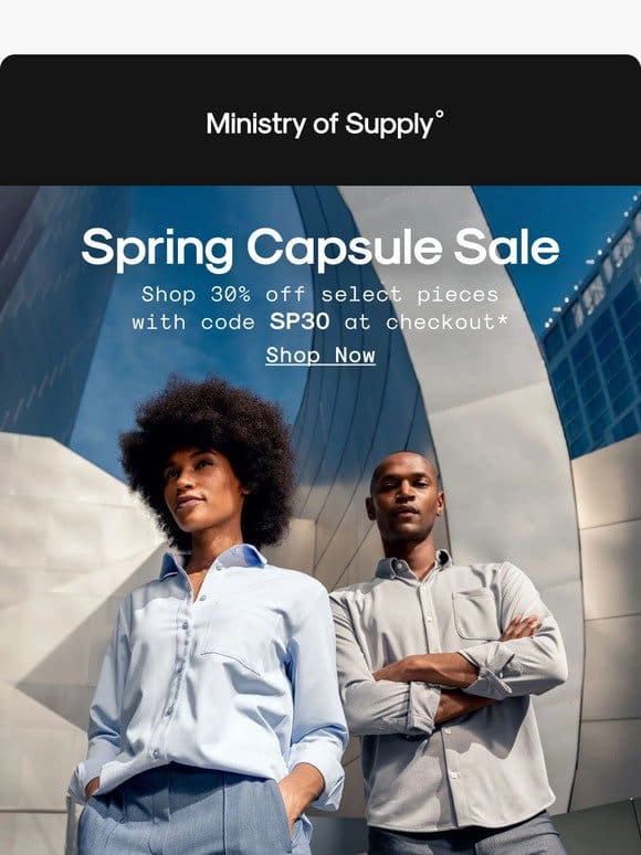 LIVE NOW: 30% Off Spring Capsule Collections