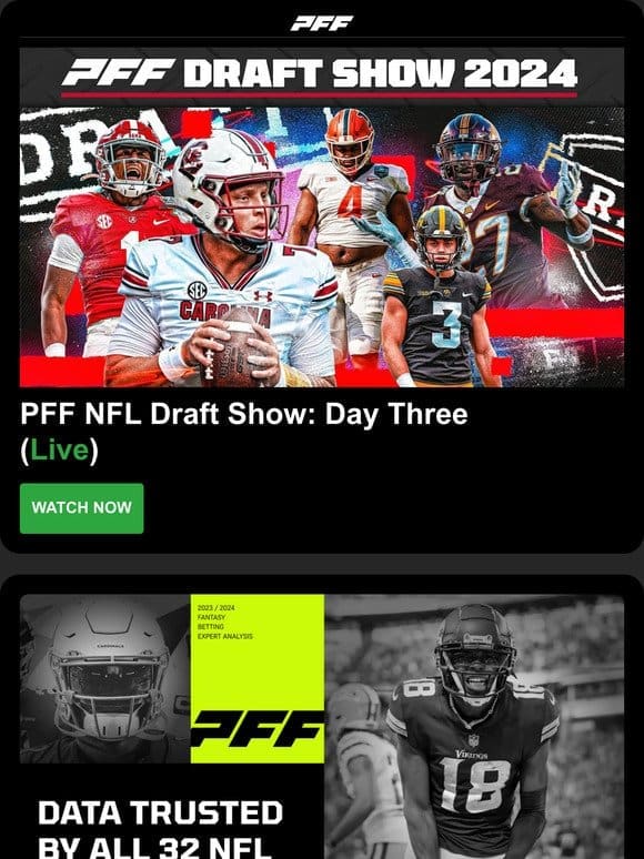 (LIVE) PFF NFL Draft Show: Day Three