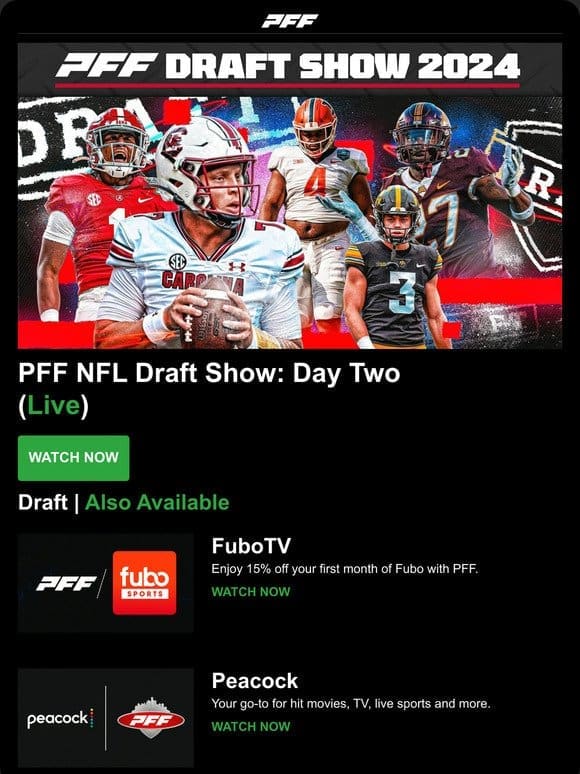 (LIVE) PFF NFL Draft Show: Day Two