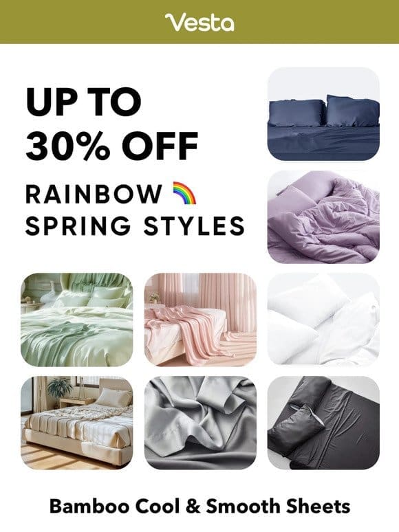Last Call! 30% Off Bestselling， New Arrival Rainbow Sheets