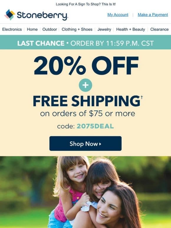 Last Chance Alert: 20% Off + Free Shipping Expires Soon!