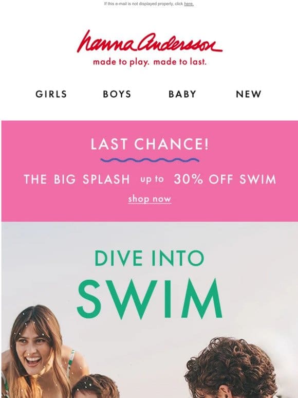 Last Chance! Sun-Safe Swim On Sale