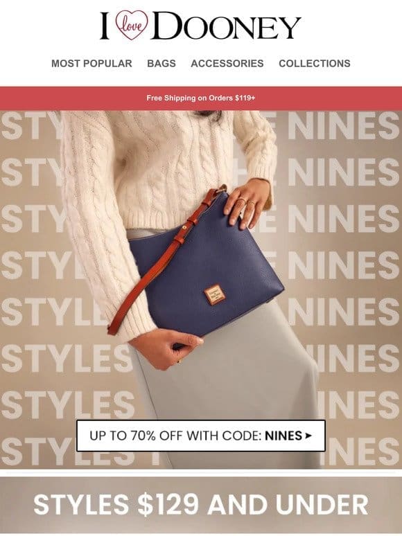 Last Chance To Save up to 70% off—Styles to the Nines Ends Tonight!
