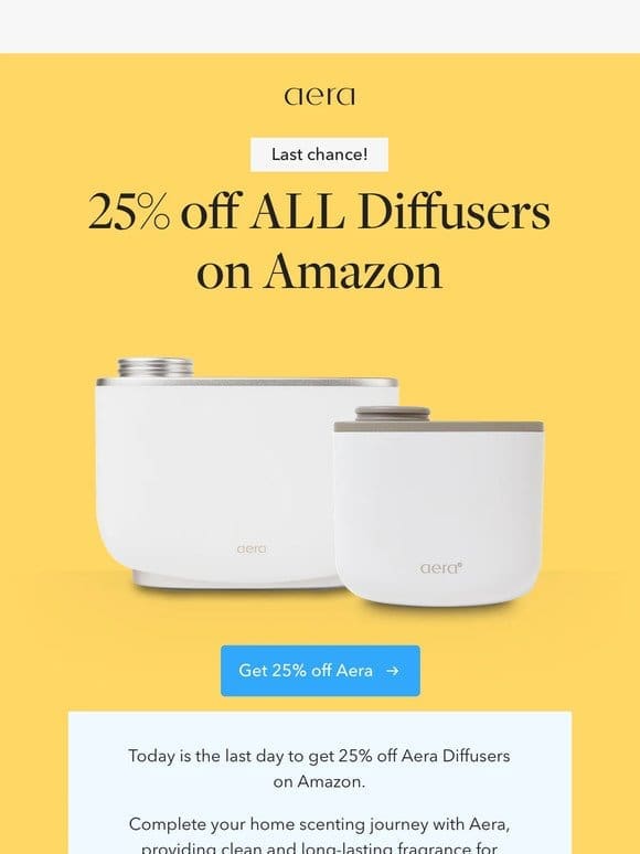 Last Chance for Big Savings on Diffusers  ️