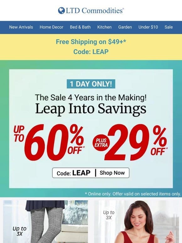 Leap Into Savings! Extra 29% Off Today Only!