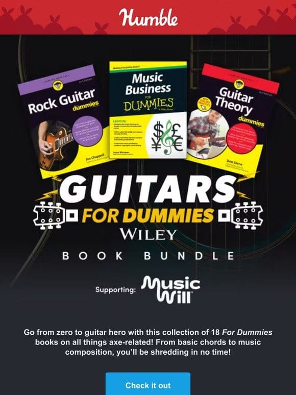 Learn to shred with 18 For Dummies books on all things guitars!