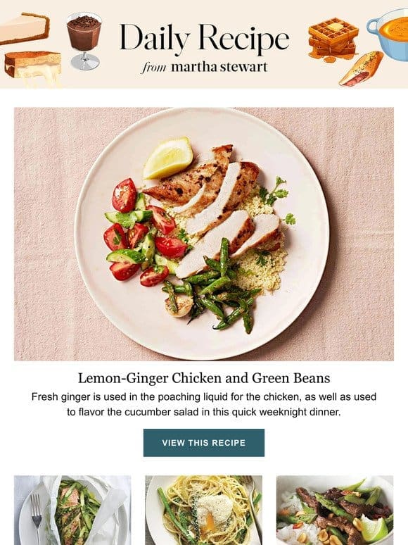 Lemon-Ginger Chicken and Green Beans