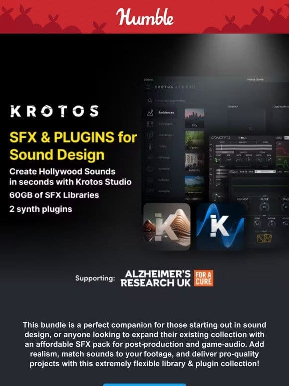 Level-up your project with pro-level audio! Get Krotos Studio + 1000’s of SFX