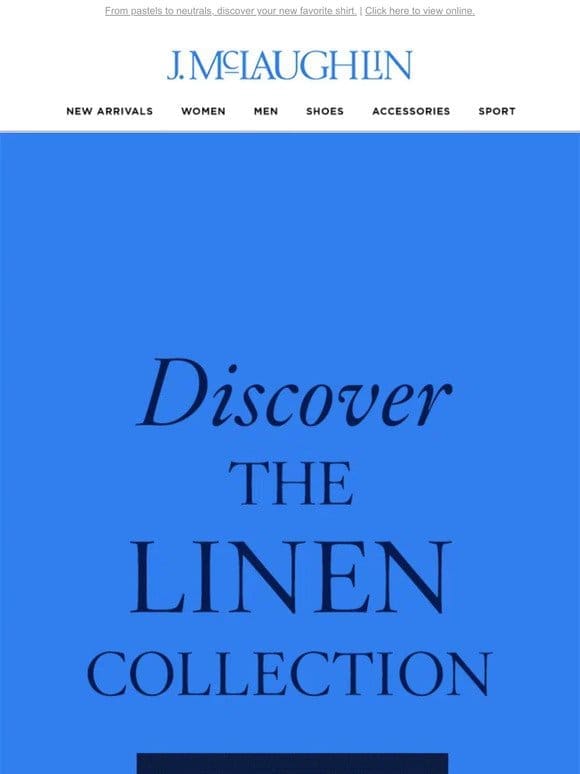 Linen To Love: Discover The Collection Brighter Days Ahead…