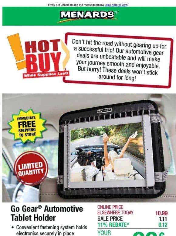Long-Arm Adjustable Phone Mount ONLY $2.99 After Rebate*!