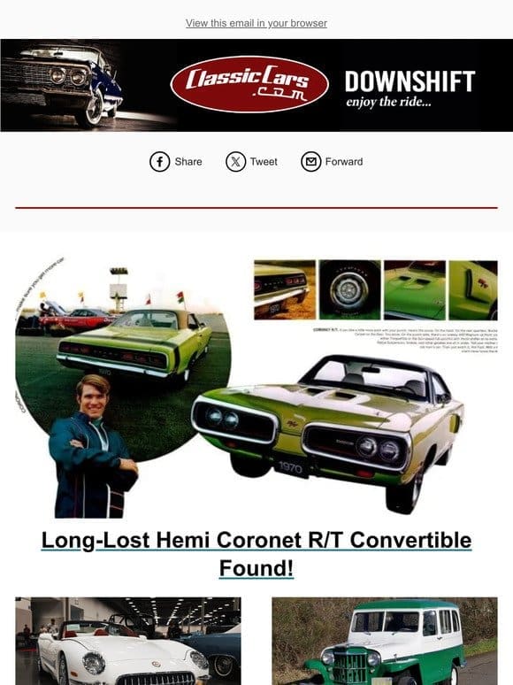 Long-Lost Hemi Coronet R/T Convertible Found!