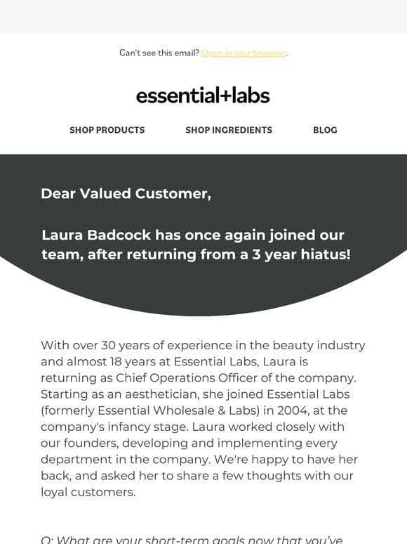 Look Who’s Back   Open to View a Company Update!