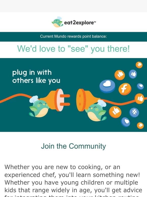 Love cooking? Join our Facebook group!