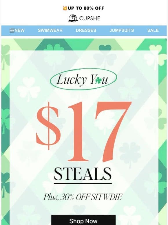 Lucky You   Shop $17 Steals + Escape to Paradise