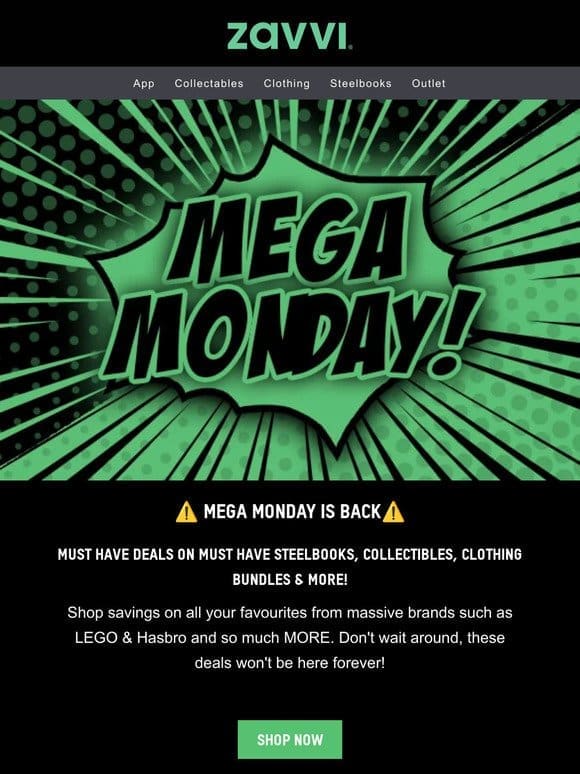 MEGA Monday! Huge Collectibles， Film & Bundle Savings