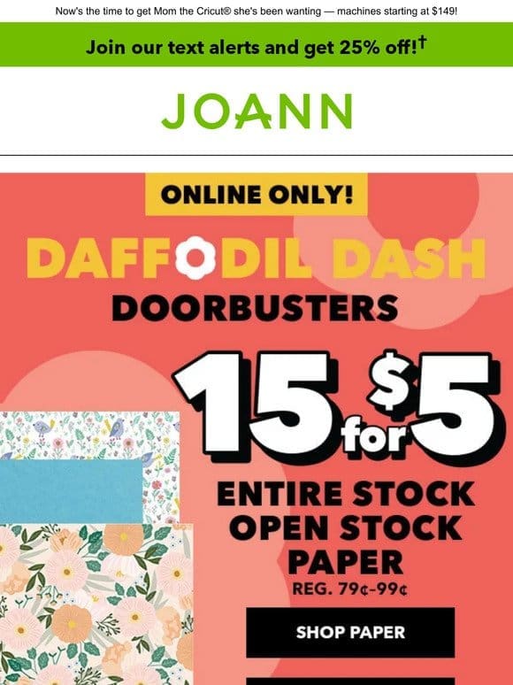 Made for Mom: Up to 40% off cardmaking & paper crafting supplies!