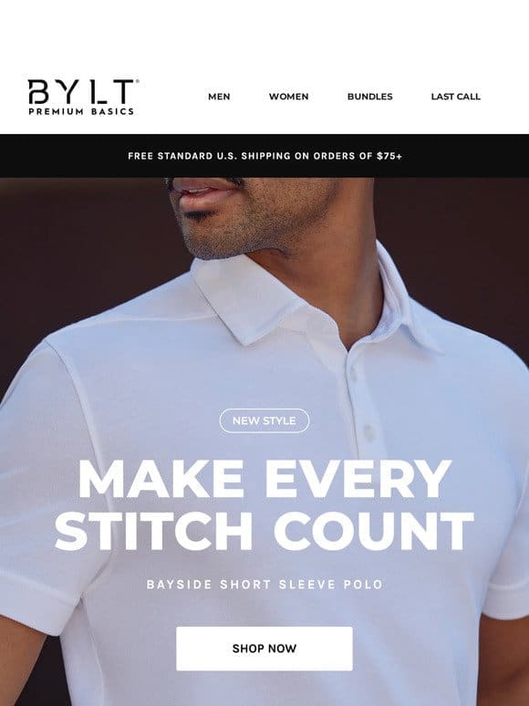 Make Every Stitch Count   NEW Bayside Polo