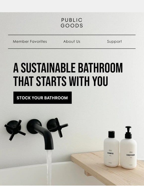 Make sustainable choices for the bathroom