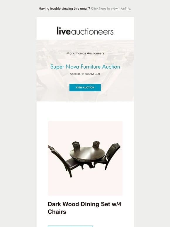 Mark Thomas Auctioneers | Super Nova Furniture Auction
