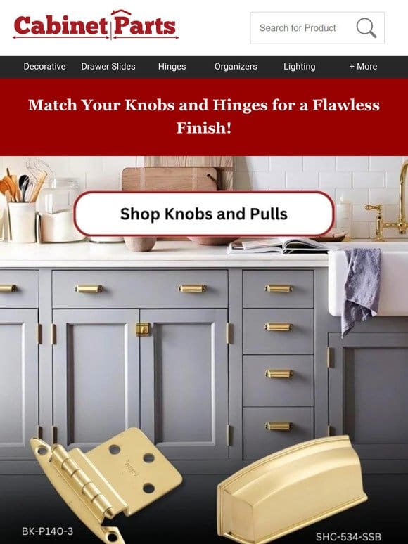 Match your knobs and hinges  ️