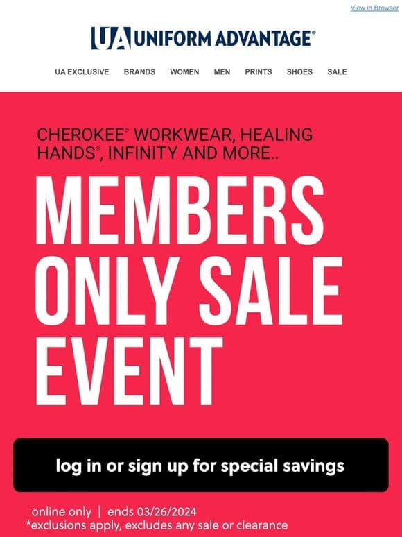 Members Only❗ Exclusive Savings on Cherokee Workwear