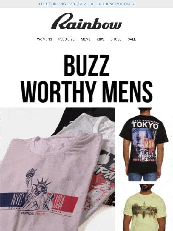 Mens Collection From $9.99   See What All The Buzz Is About