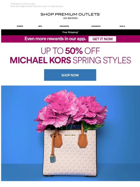 Michael Kors Up to 50% off Spring Styles