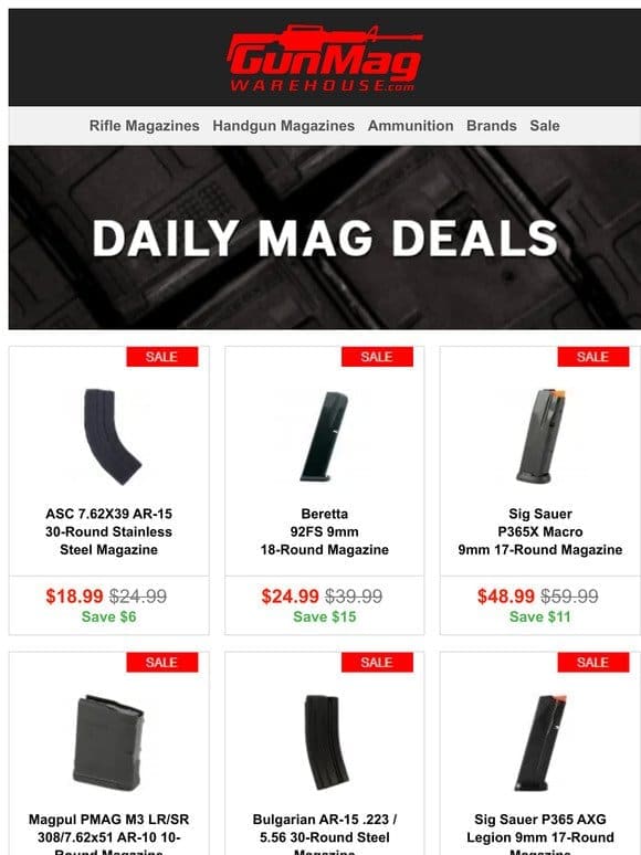 Middle Of The Week Mag Deals | ASC 7.62×39 AR-15 30rd Mag for $19