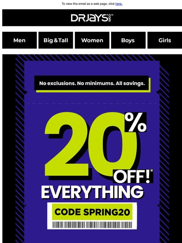 More Savings: Take 20% Off Your Entire Order
