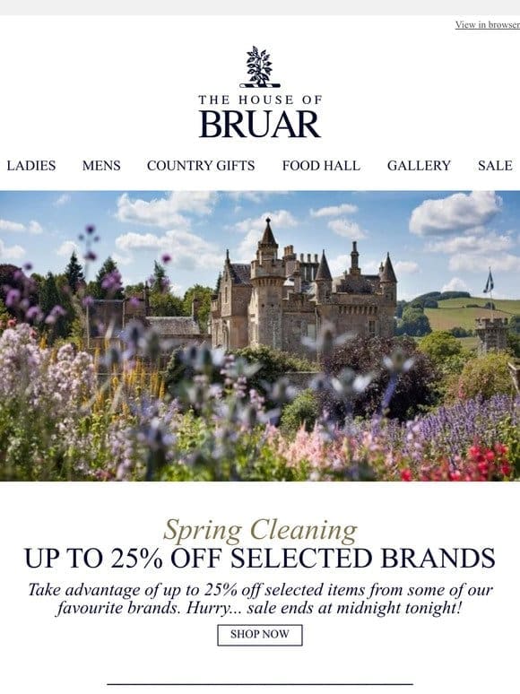 Mr —: Up To 25% Off Selected Brands │ Spring Cleaning Sale