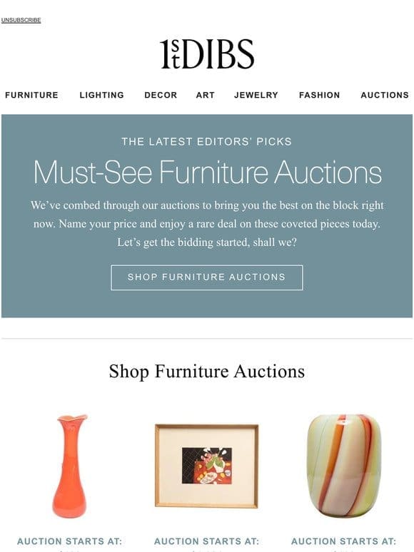 Must-see auction: Our editors’ furniture roundup