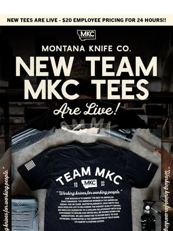 NEW $20 Team MKC Tees are LIVE