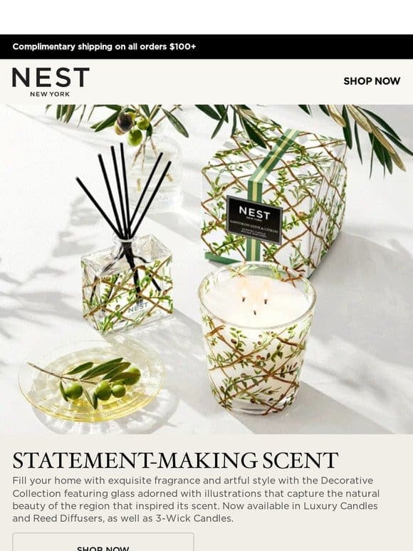 NEW: Decorative Luxury Candles & Reed Diffusers