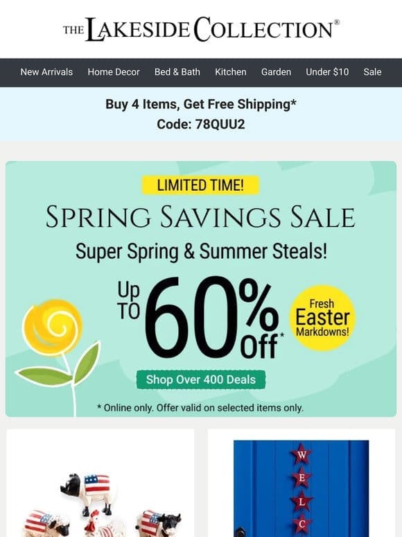 NEW Easter Markdowns! Up to 60% Off- 400+ Deals!