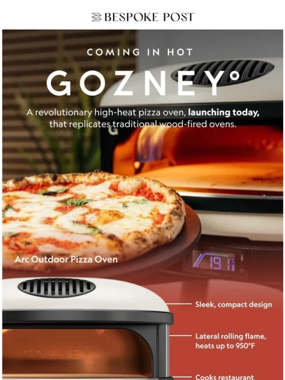 NEW: Gozney’s High-Heat， Pro-Level Pizza Oven