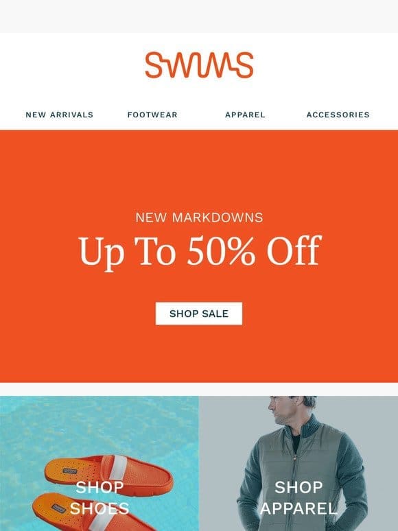 NEW Markdowns at up to 50% off