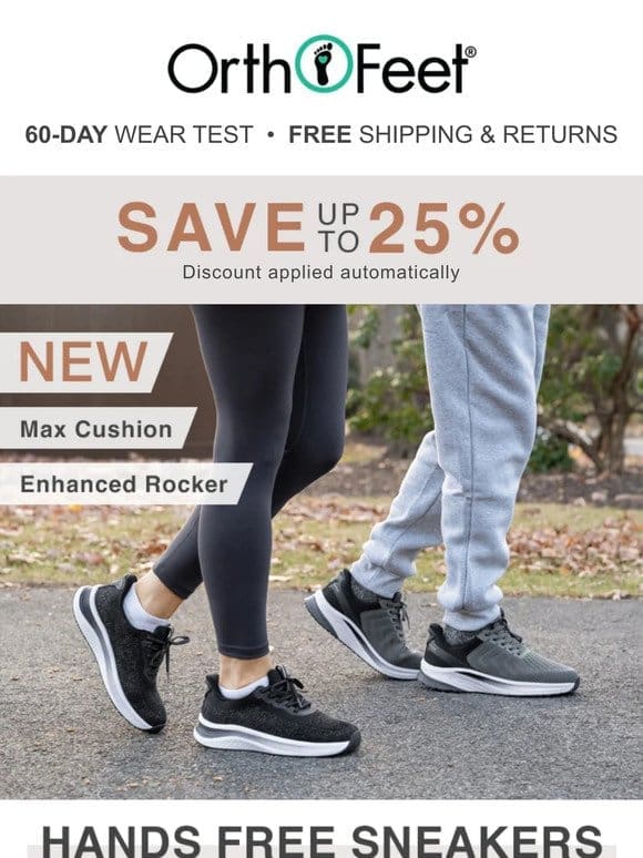 NEW Max Cushion Hands Free Sneakers