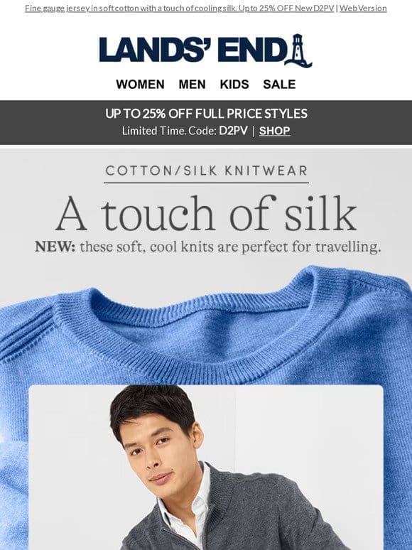 NEW: Men’s Cotton/Silk Knitwear is here!