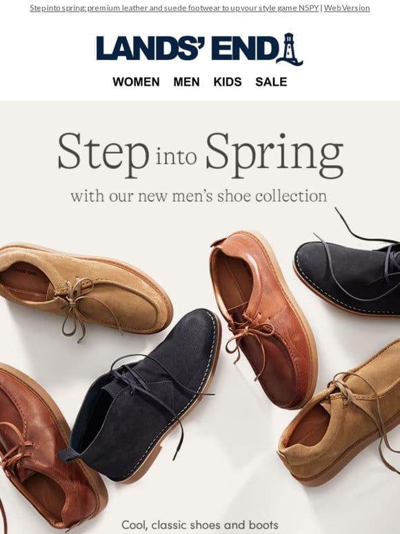 NEW cool， classic men’s shoes are here!