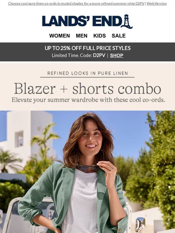 NEW linen blazer lifts your warm weather look