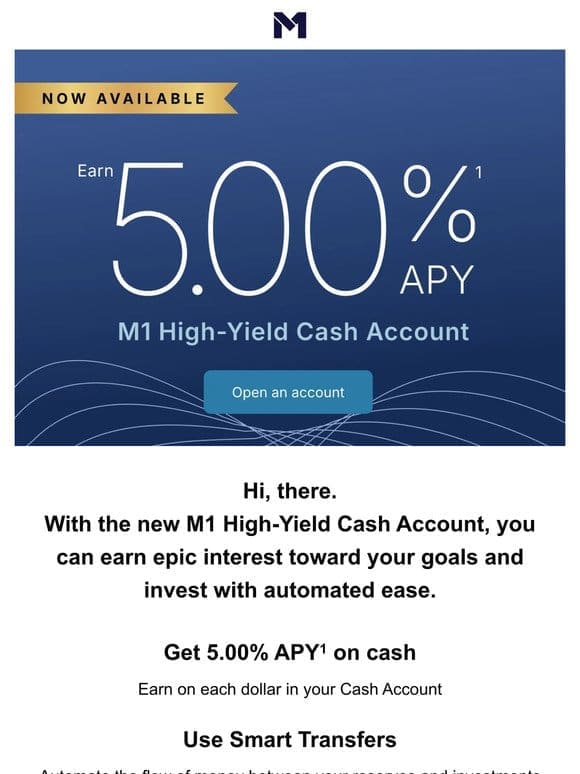 NOW: Earn 5.00% APY on your Cash Account balance