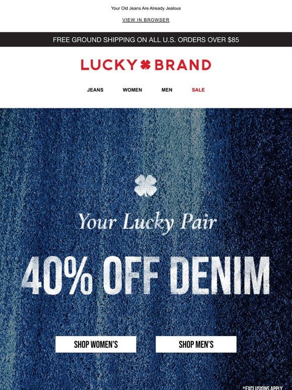 Need New Jeans?   They’re 40% Off