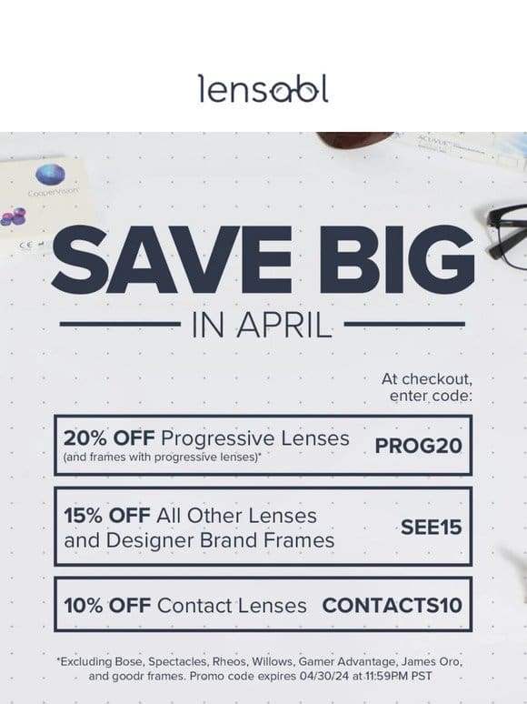 Need Progressive Lenses? This Sale is for You!