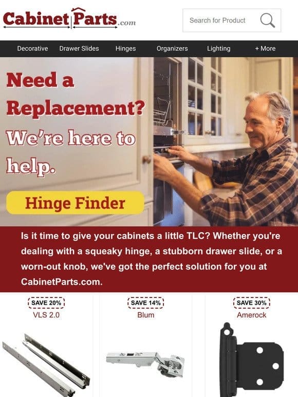 Need to replace your cabinet parts? ⚙️ ️