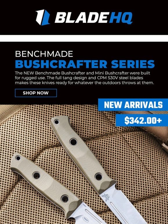 New Bushcrafter arrivals from Benchmade!