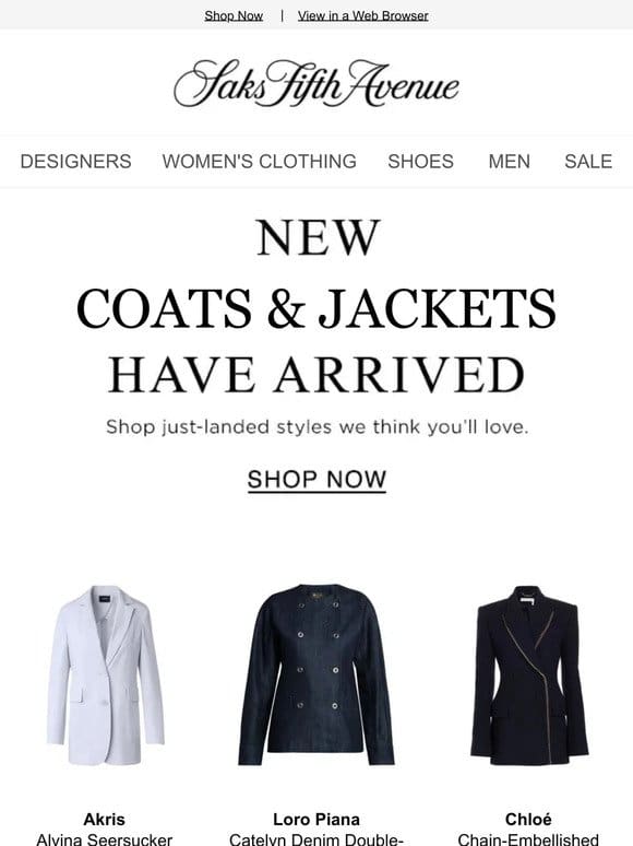 New Coats & Jackets we found just for you