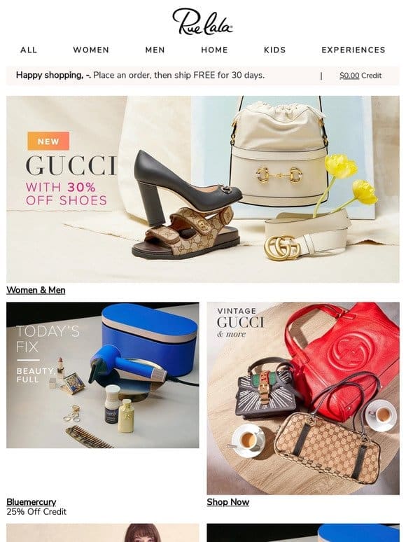 New Gucci with 30% Off Shoes • Vintage Gucci & More