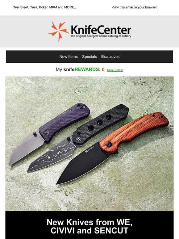 New Knives: Spyderco， WE， CIVIVI， Sencut， Kershaw